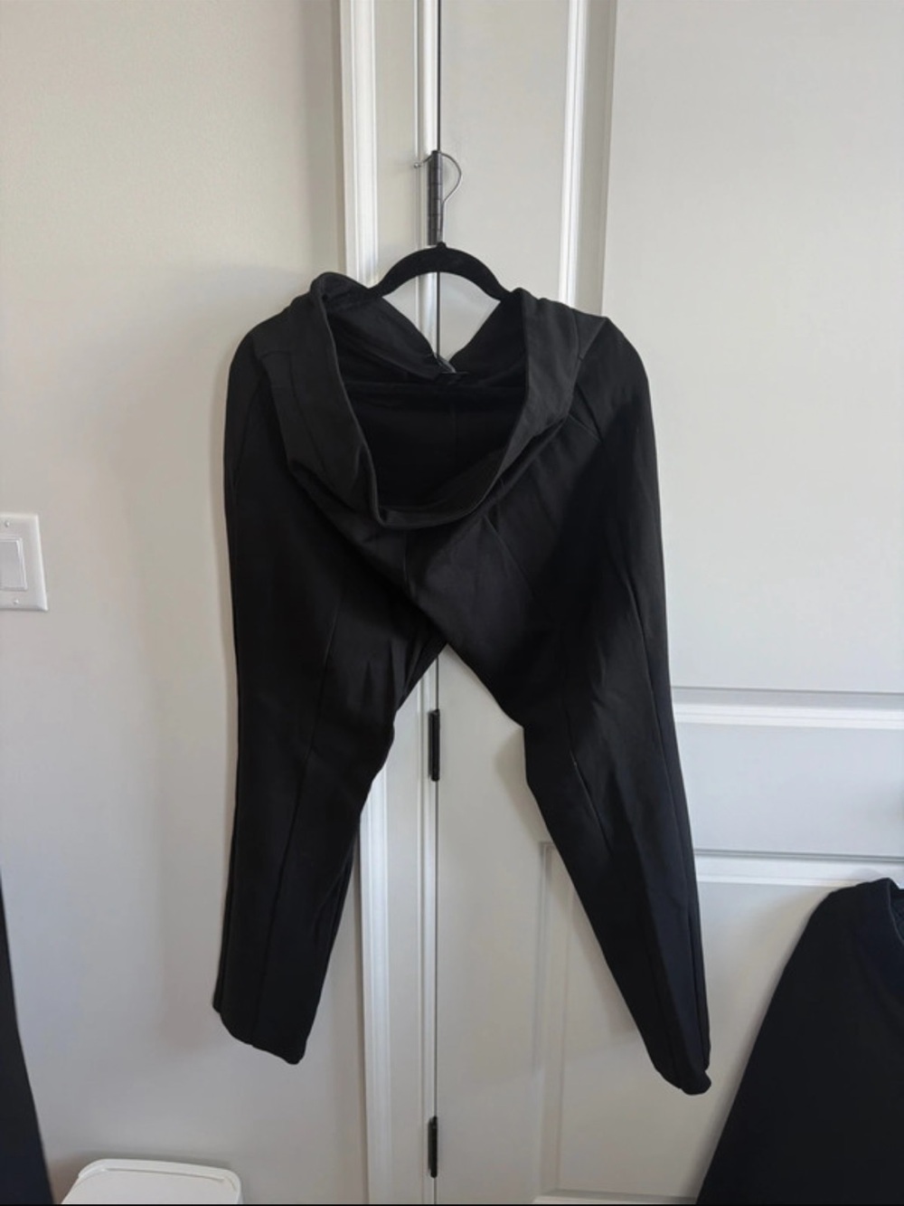 Hilary Radley Black Hooded Track Jogger Pants